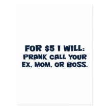 I can call your mom for you postcard