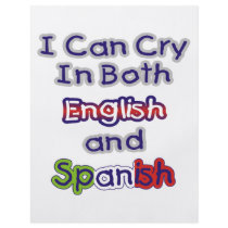 I Can Cry in both English and Spanish Personalized Flyer