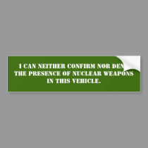 I can neither confirm nor deny the presence of ... bumper stickers