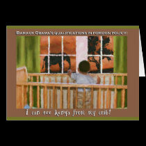 I can see Kenya from my crib! cards