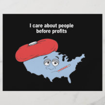 I care about people before profits personalized flyer