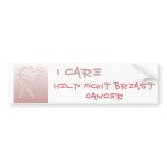 I Care -- Help Fight Breast Cancer bumper stickers