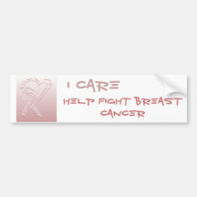 I Care -- Help Fight Breast Cancer Bumper Stickers