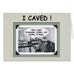 I Caved II - need Groomsmen and Ushers! - FUNNY Cards