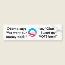 I change my vote bumper stickers