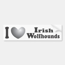 I chiens-loup irlandais de coeur - adhésif pour pa adhésif pour voiture