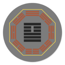 I Ching Hexagram 26 Ta Ch'u "Great Accumulating" Round Sticker