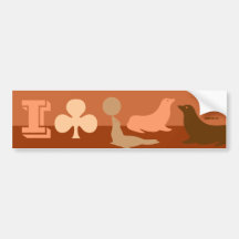 I Club Seals. It's A Joke, People! I Love Seals! Bumper Sticker