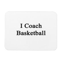 I Coach Basketball Rectangle Magnet