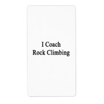 I Coach Rock Climbing Personalized Shipping Label