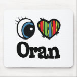 I coeur (amour) Oran Tapis De Souris