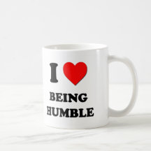 I coeur étant humble tasse à café