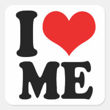 I coeur je autocollants