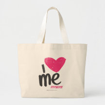 I coeur je magenta sac en toile