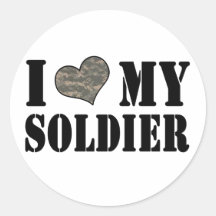 I coeur mes autocollants de soldat
