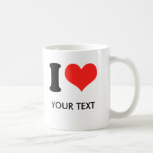 I COEUR (votre texte) Tasse À Café