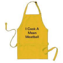 I Cook A Mean Meatball Glow Stick Apron