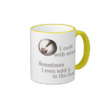 I cook with wine #3 mugs