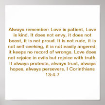 I Corinthians 13: 4-7 Print