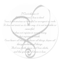 I Corinthians 13 Love/Wedding Sticker