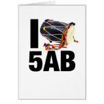 I ( Dhol ) 5AB Greeting Card
