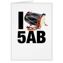 I ( Dhol ) 5AB Greeting Card