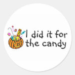 I Did It For The Candy (Pumpkin) Stickers