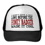 I Didn't Give a Shit - Honey Badger Parody Hat