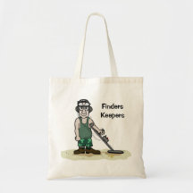 I Dig Booty Metal Detecting Guy Tote Bags