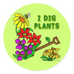 I Dig Plants Gardener Saying Stickers