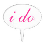 " i do"  Cake Pick in fuchsia