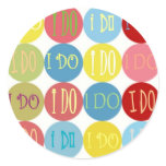 I DO COLORED DOTS stickers