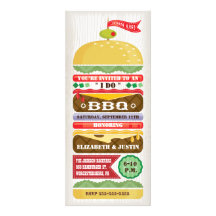 "I DO"  Engagement BBQ Party Invitation