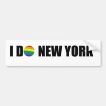 I DO NY BUMPER STICKER