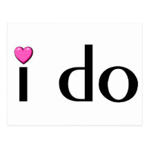 I Do (Pink Hrt) Postcards