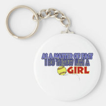 I Do Throw Like A Girl Key Chains
