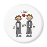I Do Two grooms Refrigerator Magnets