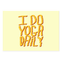 I Do Yoga Daily. Yellow. Business Cards