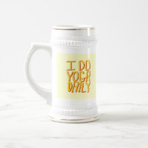 I Do Yoga Daily. Yellow. Mugs