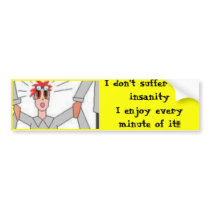 I don’t suffer from insanityI enjoy every m... Bumper Sticker