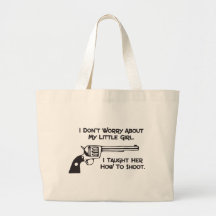 I Don’t Worry About My Daughter Canvas Bags