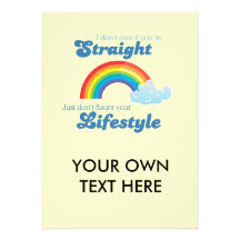 I DON'T CARE IF YOU'RE STRAIGHT PERSONALIZED INVITE