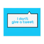 I don't give a tweet postcards