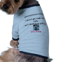 I don't like cats pet tee shirt
