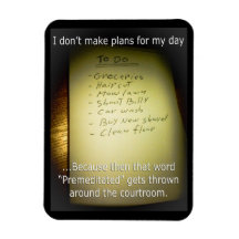I Don't Make Plans Rectangular Magnet