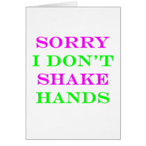 I Don't Shake Hands 2 Cards