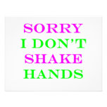 I Don't Shake Hands 2 Custom Invitation
