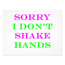 I Don't Shake Hands 2 Custom Invitation