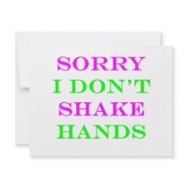 I Don't Shake Hands 2 Custom Invitation