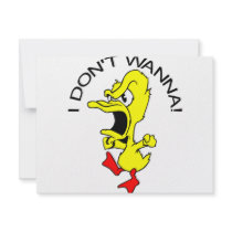 I Don't Wanna Duck Cartoon Custom Announcement